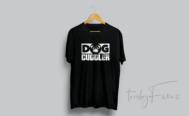 Dog Cuddler Retro t shirt design template - Buy t-shirt designs