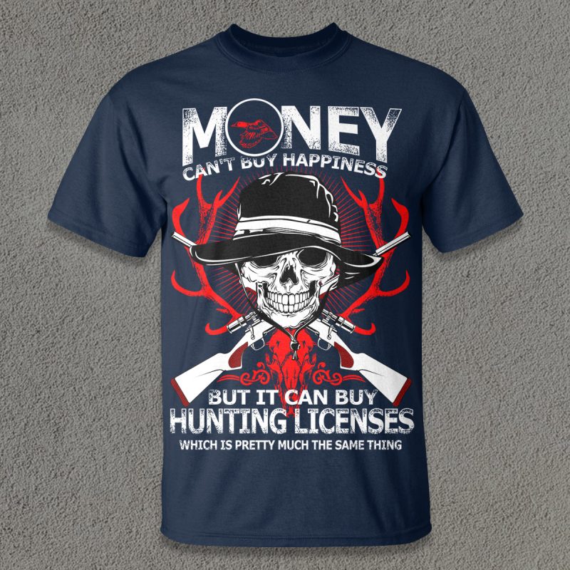 Hunting Happiness buy t shirt design