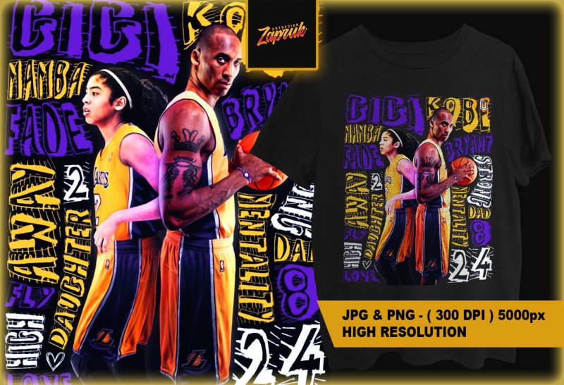 t mockup shirt coreldraw Gigi,  Black kobe Tshirt design Kobe PNG Bryant and #4 use bryant mamba Commercial