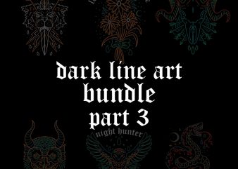 dark line art bundle part3