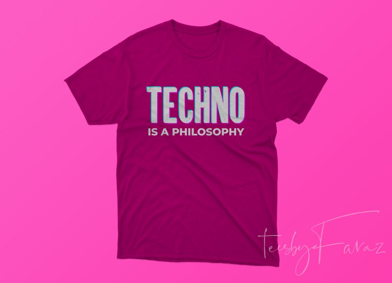 Techno (Music Genre) Inspired t-shirt design for commercial use