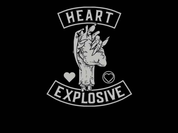 Heart Explosive t shirt design to buy - Buy t-shirt designs