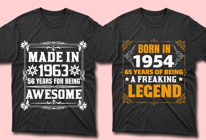 50 Editable Vintage Birth Day/Age Tshirt Designs Bundle ,t-shirt design png,buy t shirt design artwork, graphic t-shirt design,print ready t shirt design,commercial use t-shirt design,buy