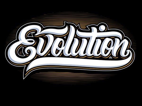 Evolution buy t shirt design for commercial use