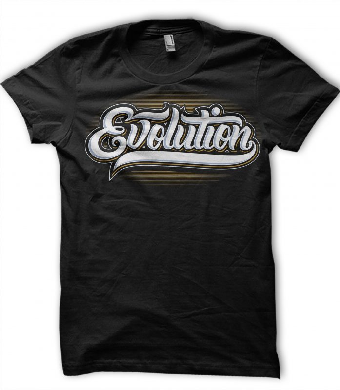 Evolution buy t shirt design for commercial use