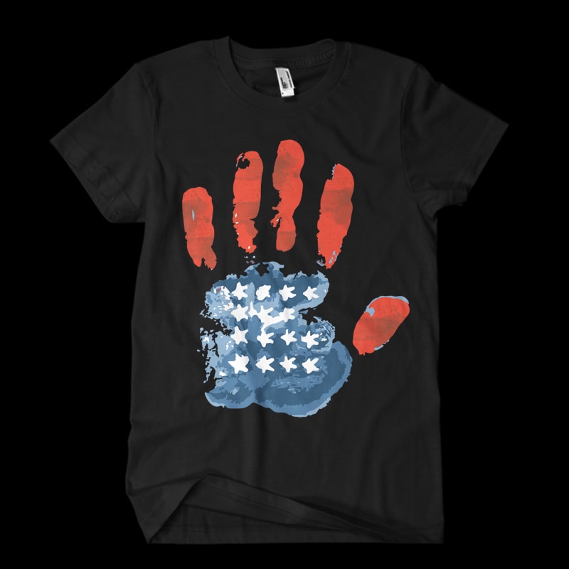 handprint usa flag buy t shirt design