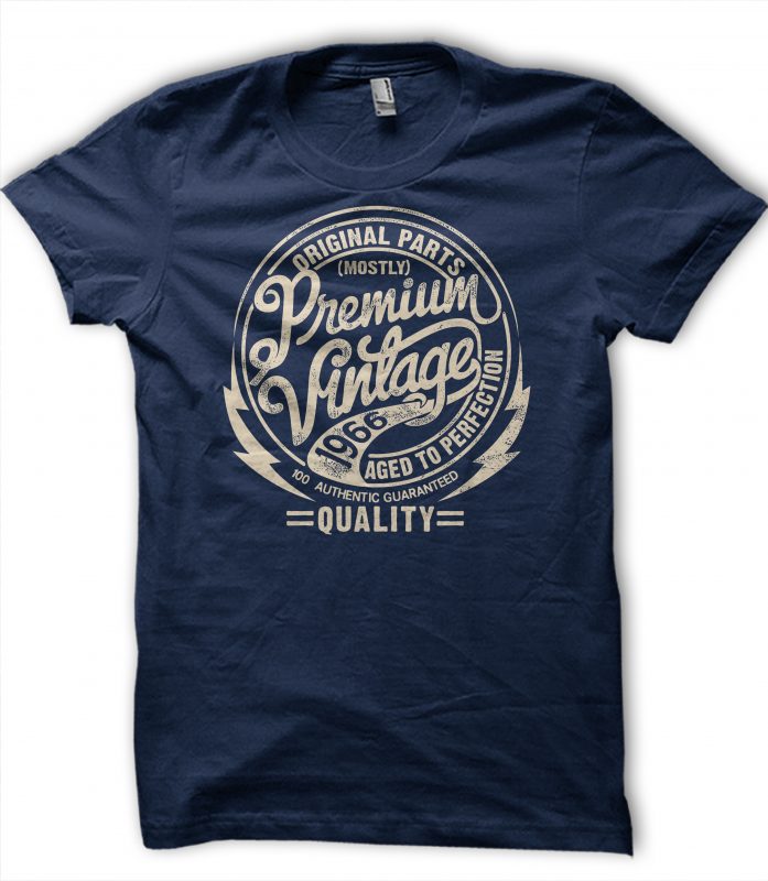 PREMIUM VINTAGE T-SHIRT 2 t-shirt design for commercial use - Buy t ...