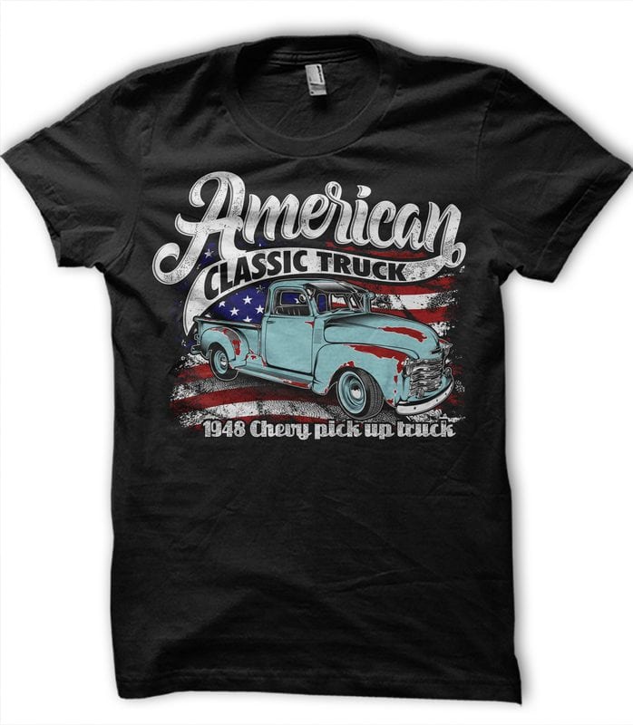 AMERICAN CLASSIC TRUCK t-shirt design for sale - Buy t-shirt designs