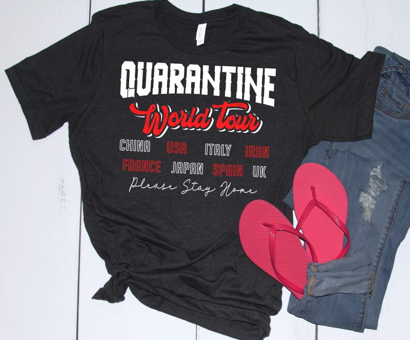 Quarantine World Tour t shirt design for download