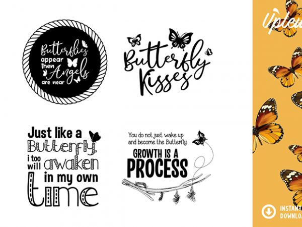 Download Butterfly Quotes Bundle Svg Commercial Use Buy T Shirt Designs