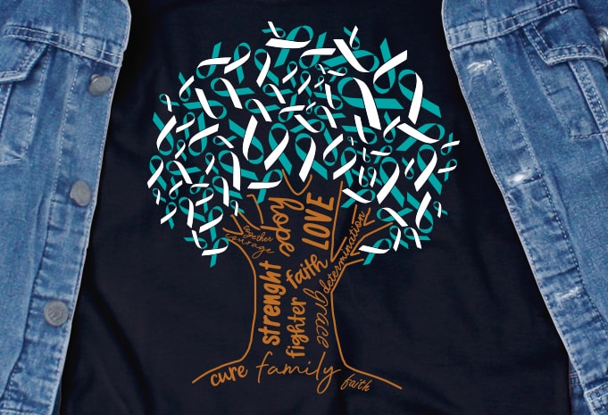 Download Cancer Awareness Tree Svg Cancer Awareness Cancer Tree Ribbon T Shirt Design For Sale Buy T Shirt Designs