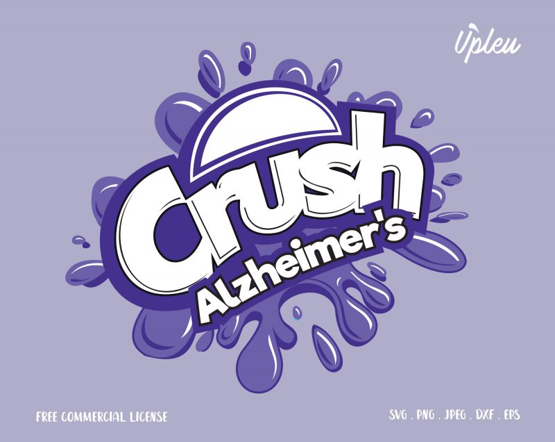 Crush Alzheimer graphic t-shirt design