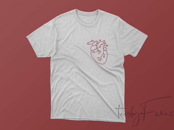 Heart vector t shirt design