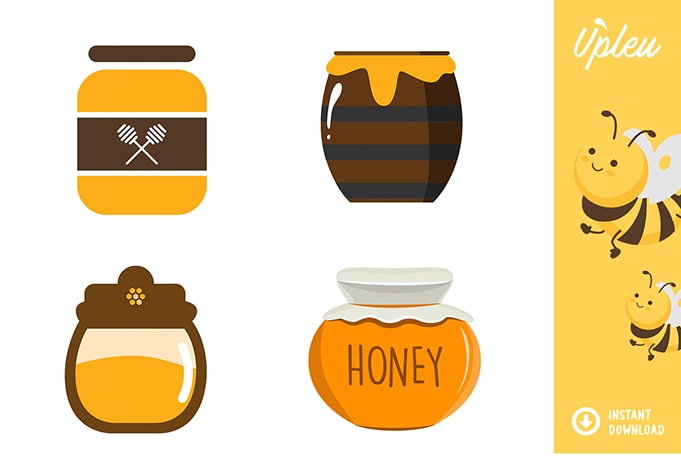 Honey pot Bundle SVG – Bee – commercial use t shirt designs for print on demand