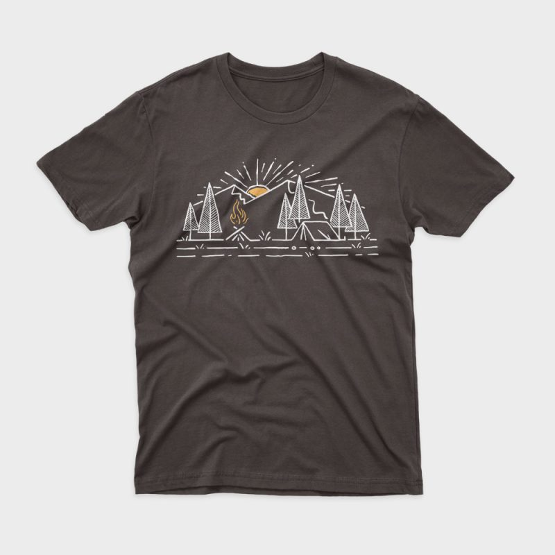 Camp Lines t shirt design for download