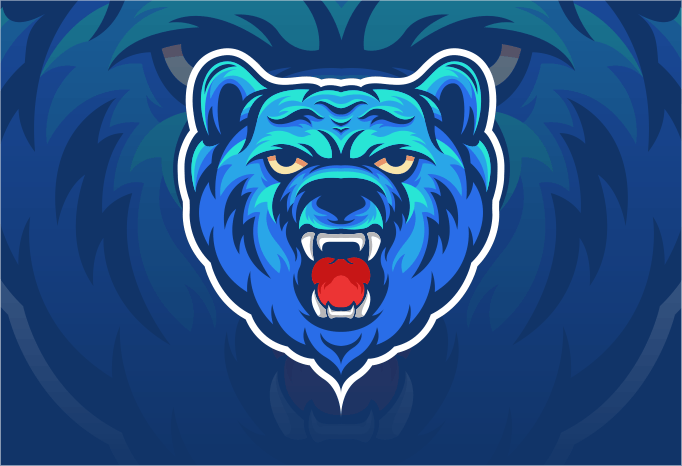 Roar of Wild Bear t shirt design template - Buy t-shirt designs