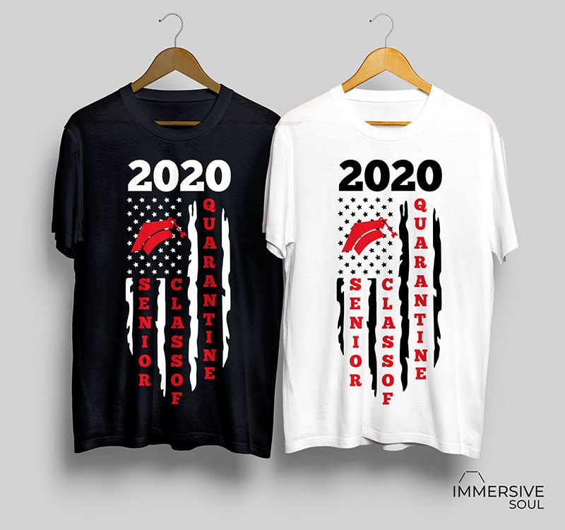 Download Senior Class Of Quarantine 2020 T-Shirt Design for Commercial Use