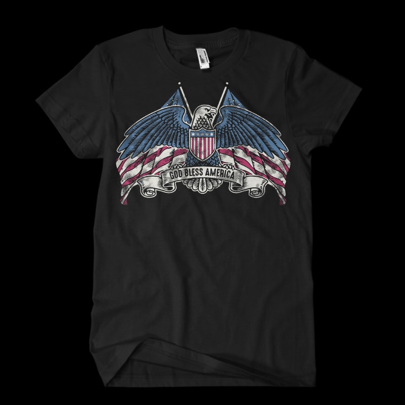 god blass america print ready t shirt design - Buy t-shirt designs