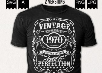 Vintage 1970's - 50th Birthday Shirt Design t shirt design template ...