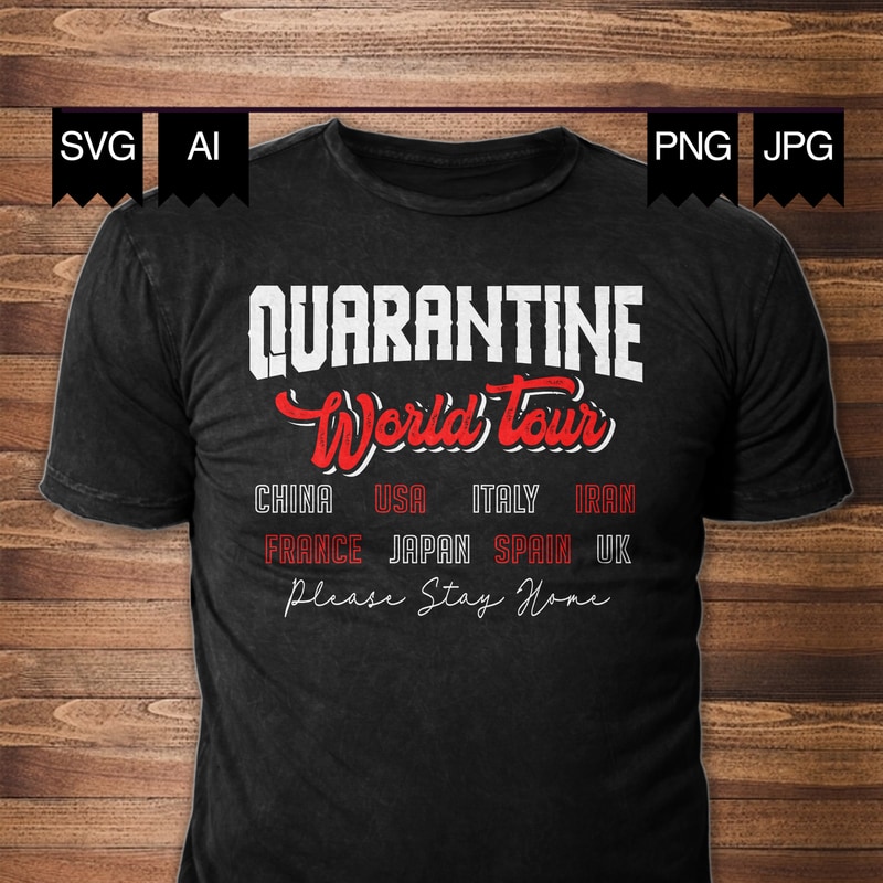 SPRING 2020 WORLD QUARANTINE TOUR T-SHIRT - FRONT / BACK DESIGNS