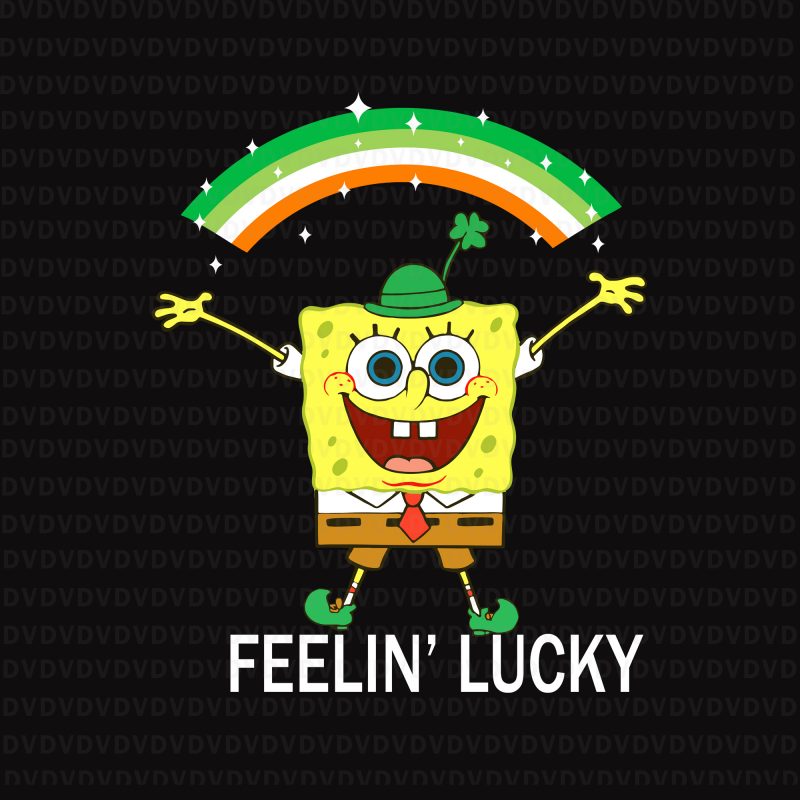 Spongebob St Patrick's Day Feelin' Lucky SVG, Spongebob St Patrick's Day Feelin' Lucky PNG, Spongebob St Patrick's Day Feelin' Lucky, st patrick day svg, patrick