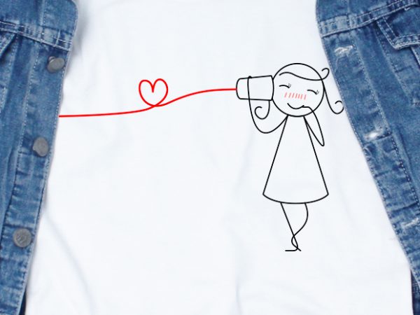 Download Woman Hear The Love Svg Love Valentine Couple T Shirt Design Png Buy T Shirt Designs