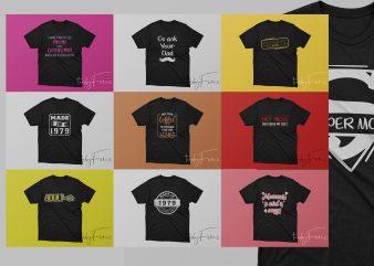 Pack Of 10 Mom T Shirt Designs | Best Bundle | Package | Pack of 10 Designs