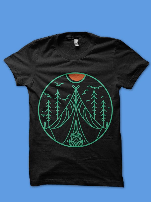 forest summer camp tshirt design - Buy t-shirt designs