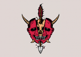 Skull Devil Mask 2 T-Shirt Design