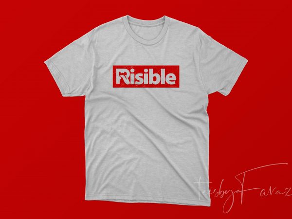 Risible simple minimal t shirt design for sale