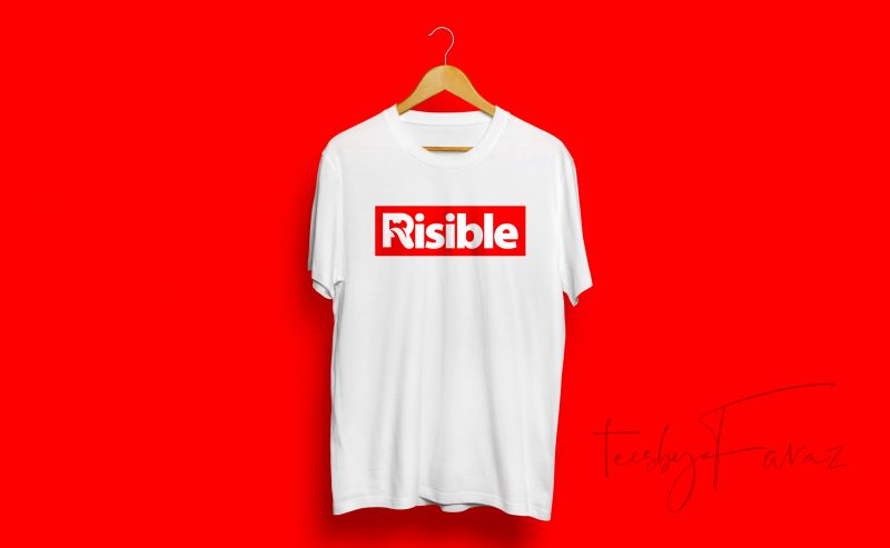 Risible Simple Minimal T Shirt Design For Sale