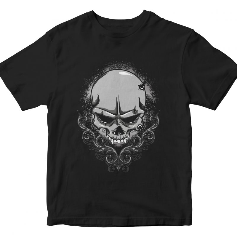 skull abstract engraving t shirt design to buy - Buy t-shirt designs