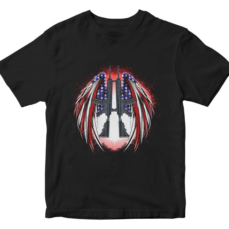 wings american abstract shirt design png