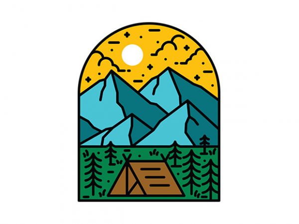 Camp t-shirt design for sale