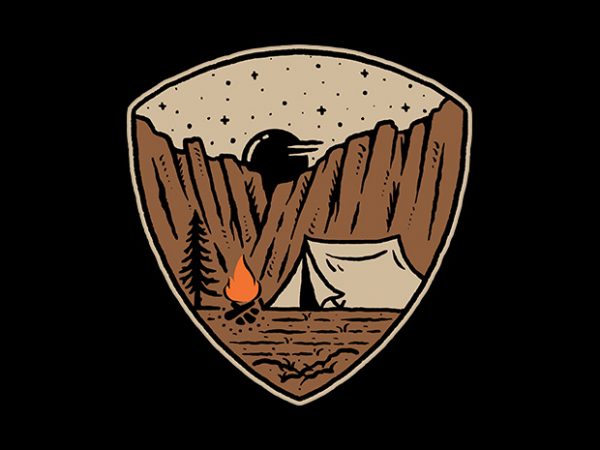 Camp cliffs t-shirt design png