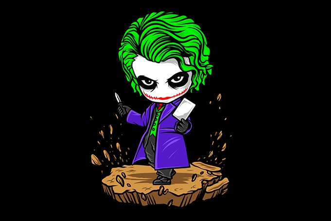 joker cartoon super hero ready made tshirt design