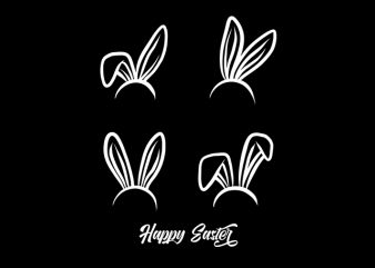 Happy Easter Bunny commercial use t-shirt design