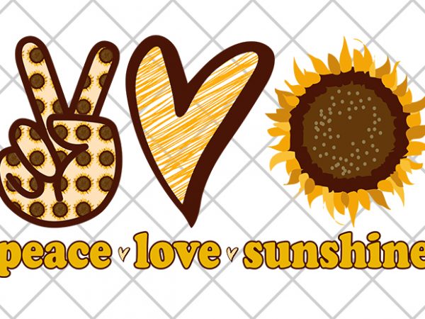 Download Peace Love Sunshine Print Ready T Shirt Design Buy T Shirt Designs