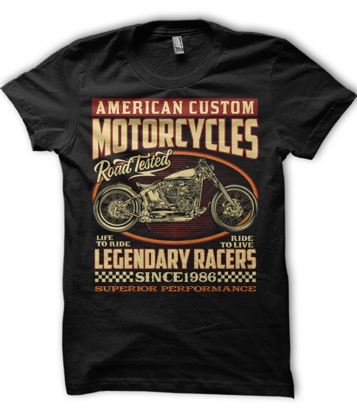 AMERICAN CUSTOM MOTORCYCLES buy t shirt design artwork - Buy t-shirt ...