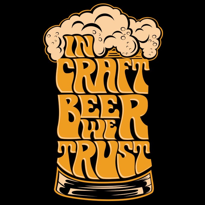 Beer Brand T-Shirt Pattern Logo Custom Designed Graphic Worn Scratched –  BeerTshirtWorld
