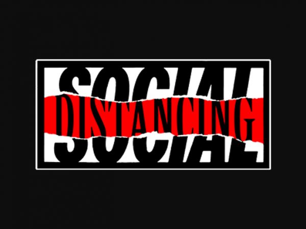 Social distancing punk rock – funny t-shirt design – commercial use