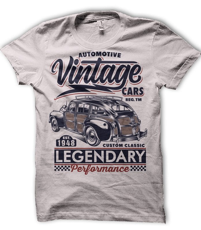 AUTOMOTIVE VINTAGE CARS t shirt design for purchase - Buy t-shirt designs