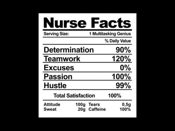 Nurse fact print ready t shirt design