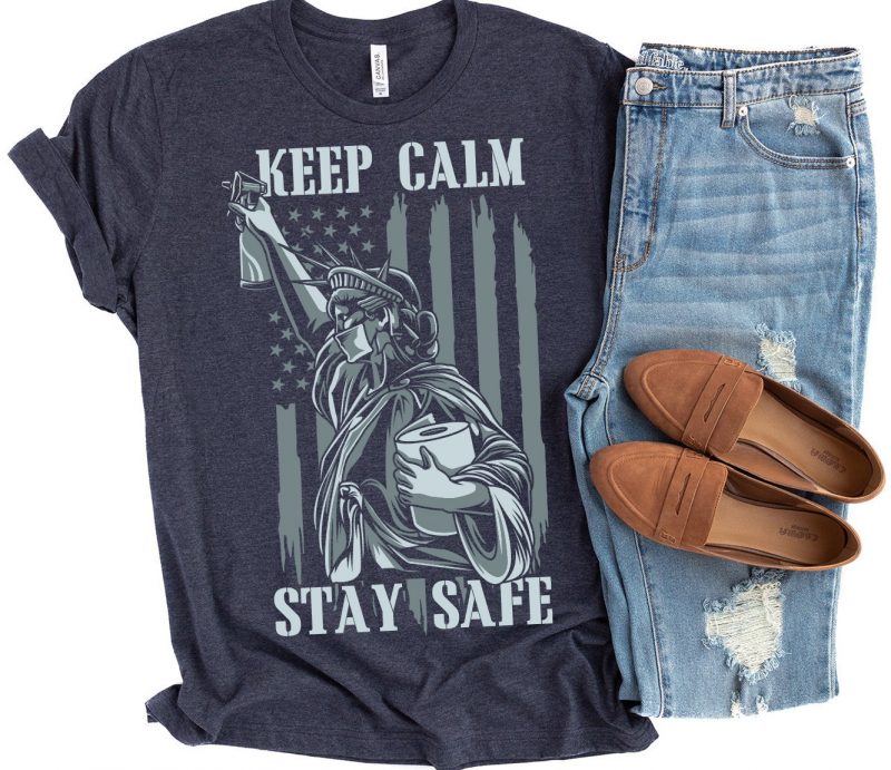 LIBERTY – Keep Calm Stay Safe t-shirt design png