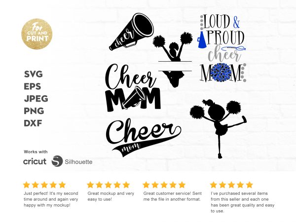 Cheer mom bundle t shirt vector file