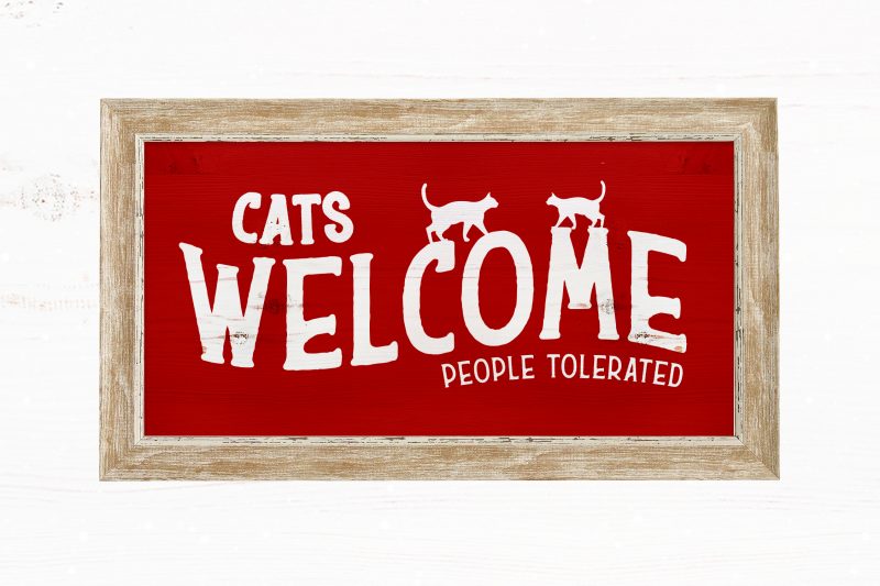 Cats Welcome People Tolerated t shirt design for sale