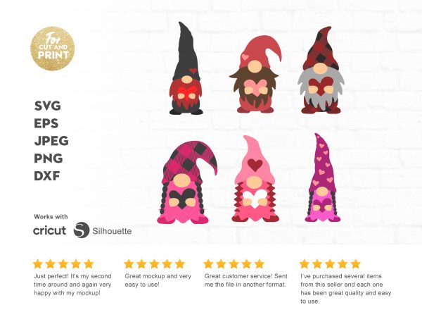 Gnome mini bundle t shirt design template