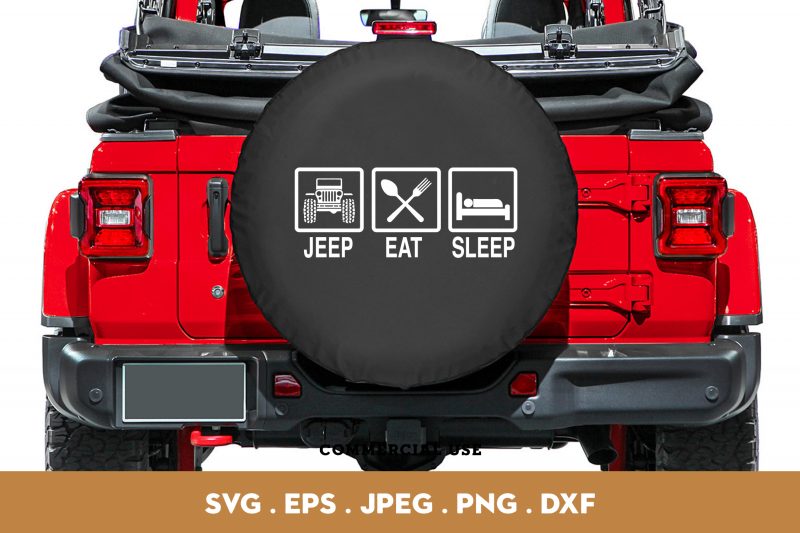 Jeep, Eat, Sleep buy t shirt design for commercial use