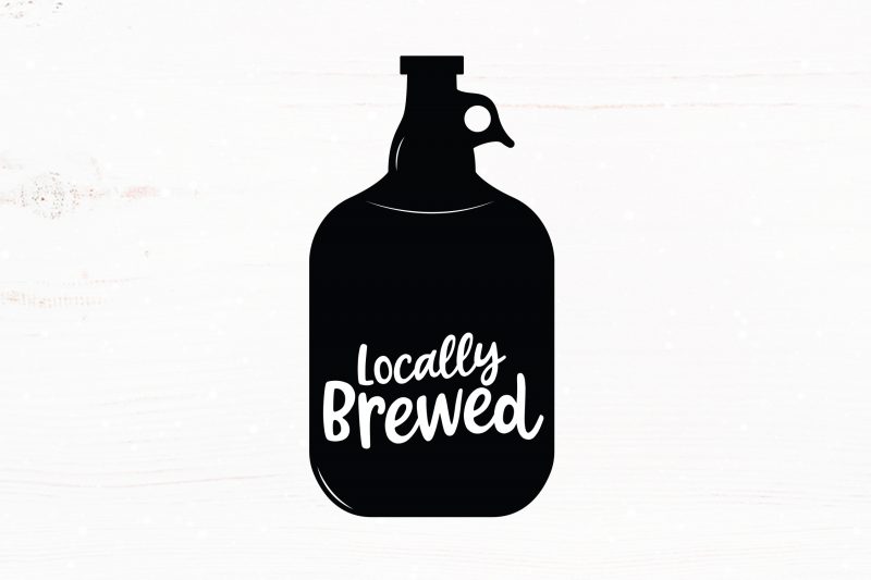 Locally Brewed 2 t shirt design for download