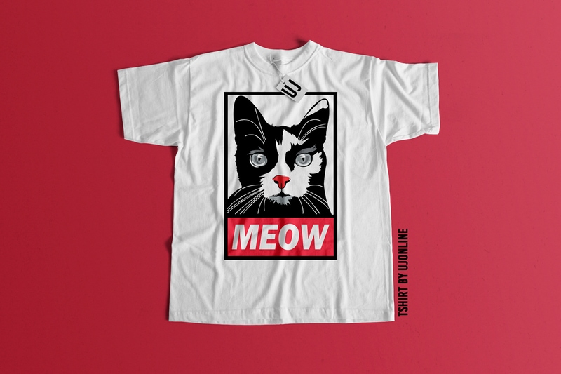 MEOW CAT GRAPHIC t shirt design for purchase - Buy t-shirt designs